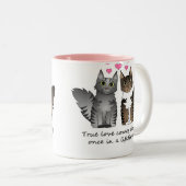 Cute Cats - True Love Tweekleurige Koffiemok (Voorkant rechts)