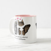 Cute Cats - True Love Tweekleurige Koffiemok (Voorkant links)