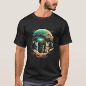Cute Cats Ufos Space Fiction Future Illustration 1 T-shirt (Voorkant)