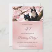 Cute Cats | Uitnodiging voor Cherry Blossom Girls (Voorkant)