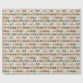 Cute Cats Wearing Glasses Pattern Cadeaupapier (Vlak)