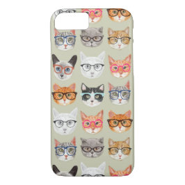 Cute Cats Wearing Glasses Pattern Case-Mate iPhone Case