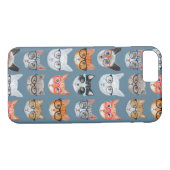 Cute Cats Wearing Glasses Pattern Case-Mate iPhone Case (Achterkant (Horizontaal))
