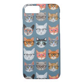 Cute Cats Wearing Glasses Pattern Case-Mate iPhone Case (Achterkant)