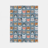 Cute Cats Wearing Glasses Pattern Fleece Deken (Voorkant)