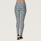 Cute Cats Wearing Glasses Pattern Leggings (Achterkant)