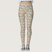 Cute Cats Wearing Glasses Pattern Leggings (Voorkant)
