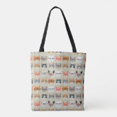 Cute Cats Wearing Glasses Pattern Tote Bag (Achterkant)