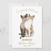 Cute cats wedding card kaart (Voorkant)