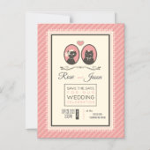 Cute Cats Wedding Magnetische Uitnodiging (Voorkant)