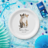 Cute Cats Wedding Papieren Bordje (Feest)