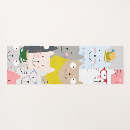 Cute Cats Yogamat (Achterkant (horizontaal))