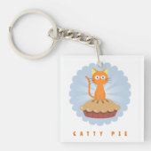Cute Catty Pie Lover Sleutelhanger (Voorkant)