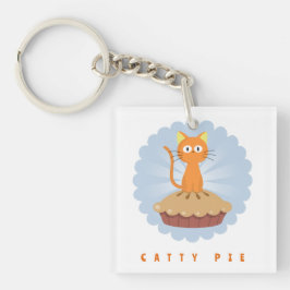 Cute Catty Pie Lover Sleutelhanger