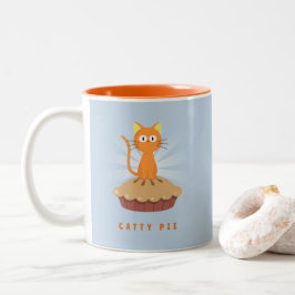 Cute Catty Pie Lover Tweekleurige Koffiemok