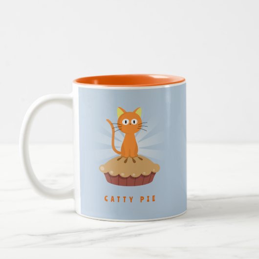 Cute Catty Pie Lover Tweekleurige Koffiemok (Links)
