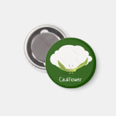 Cute Cauliflower Vegetable Food Magneet (Voorkant / Achterkant)