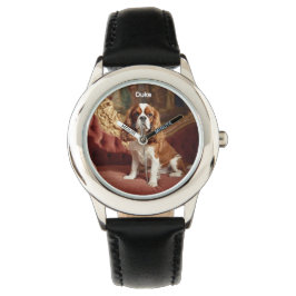 Cute Cavalier King Charles Kid's Personalized Horloge