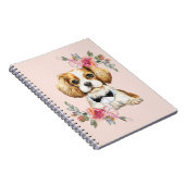 Cute Cavalier King Charles Puppy Waterverf Notitieboek (Rechterzijde)