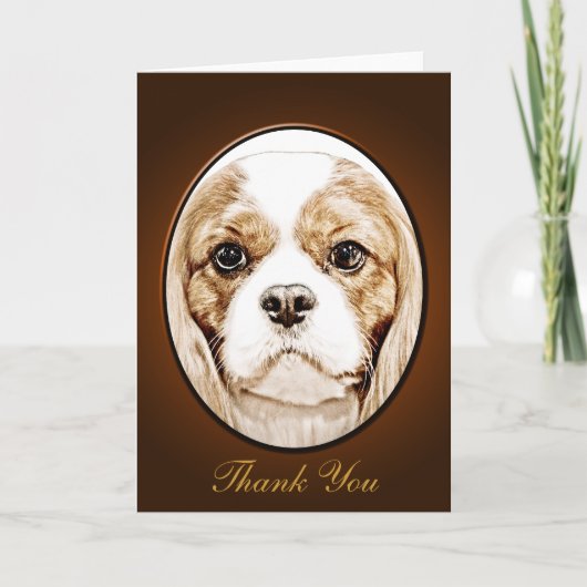 Cute Cavalier King Charles Spaniel Bedankkaart (Voorkant)