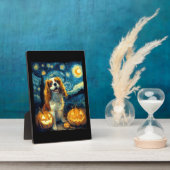 Cute Cavalier King Charles Spaniel Dog Halloween J Fotoplaat (Zijkant)