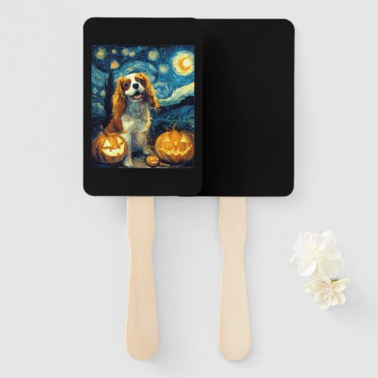 Cute Cavalier King Charles Spaniel Dog Halloween J Handwaaier (Voorkant en achterkant)