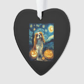 Cute Cavalier King Charles Spaniel Dog Halloween J Ornament (voorkant)