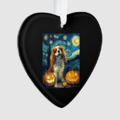Cute Cavalier King Charles Spaniel Dog Halloween J Ornament (voorkant)