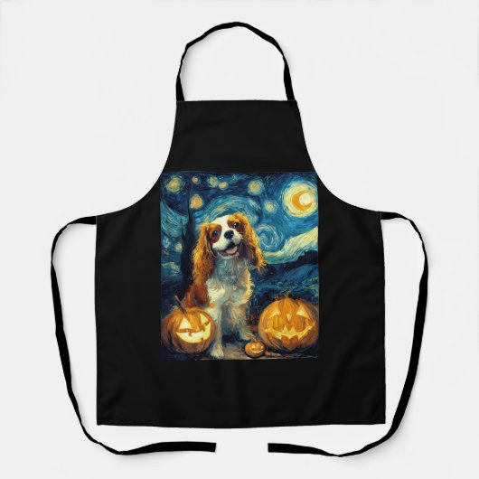Cute Cavalier King Charles Spaniel Dog Halloween J Schort (Voorkant)
