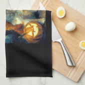 Cute Cavalier King Charles Spaniel Dog Halloween J Theedoek (Quarter Fold)