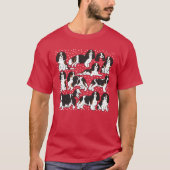 Cute cavalier king charles spaniel dog pattern fri t-shirt (Voorkant)