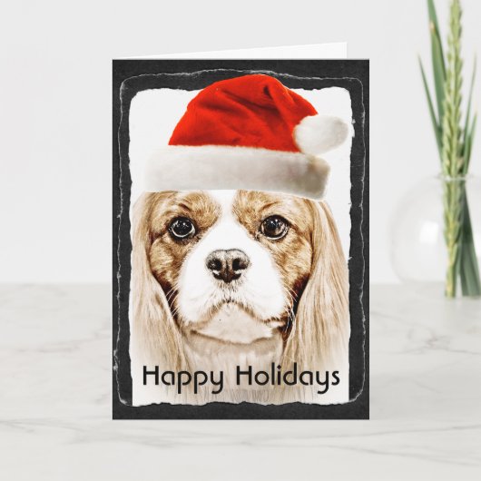 Cute Cavalier King Charles Spaniel Feestdagen Kaart (Voorkant)