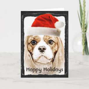 Cute Cavalier King Charles Spaniel Feestdagen Kaart