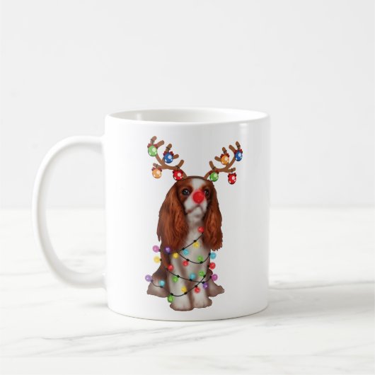 Cute Cavalier King Charles Spaniel Funny Xmas Gift Koffiemok (Links)