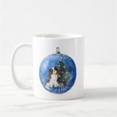 Cute Cavalier King Charles Spaniel Kerstmis Mok. Koffiemok (Links)