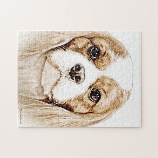 Cute Cavalier King Charles Spaniel Legpuzzel (Horizontaal)