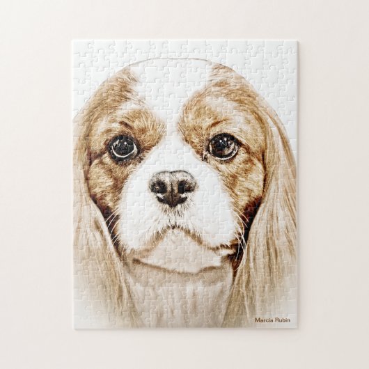 Cute Cavalier King Charles Spaniel Legpuzzel (Verticaal)