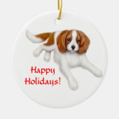 Cute Cavalier King Charles Spaniel Ornament (Voorkant)