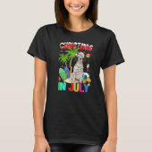 Cute Cavalier King in Santa Hat Sunbril Christm T-shirt (Voorkant)