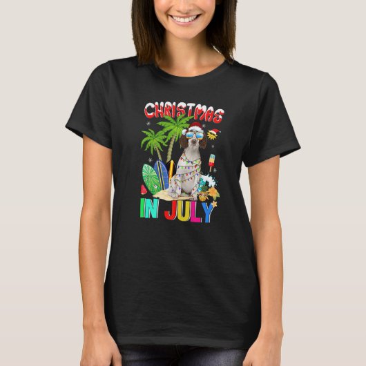 Cute Cavalier King in Santa Hat Sunbril Christm T-shirt (Voorkant)