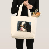 Cute Cavalier Spanial Dog Canvas Bag Grote Tote Bag (Voorkant (product))
