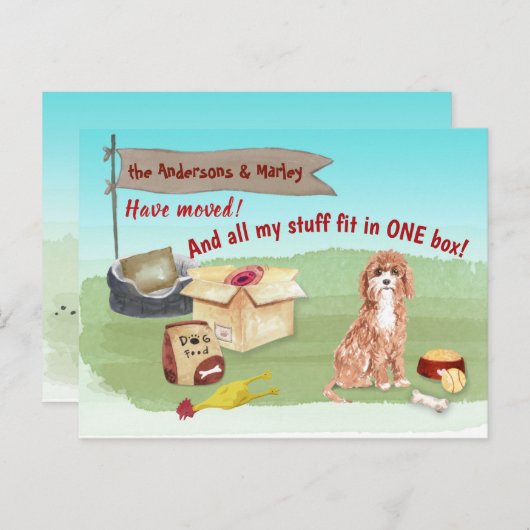 Cute Cavapoo Dog-speelgoed, onze nieuwe thuis Briefkaart (Voorkant / Achterkant)