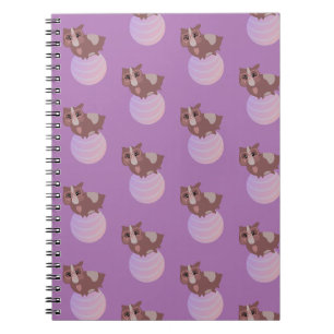 Cute Cavia Fitness Oefenbal Paars Notitieboek