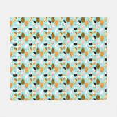 Cute Cavia Patroon Fleece Deken (Voorkant (Horizontaal))