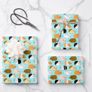 Cute Cavia Patroon Inpakpapier Vel
