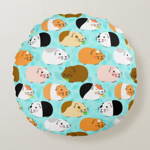 Cute Cavia Patroon Rond Kussen