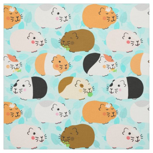 Cute Cavia Patroon Stof (Swatch)