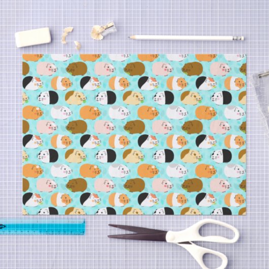 Cute Cavia Patroon Tissuepapier (Craft)