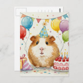 Cute Cavia Verjaardagskaart Briefkaart (Voorkant / Achterkant)