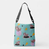 Cute Cavia's aan het Trainen Crossbody Tas (Voorkant)